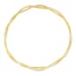 Gold Over Sterling Silver Twist Crystal Bangle Bracelet - image 2