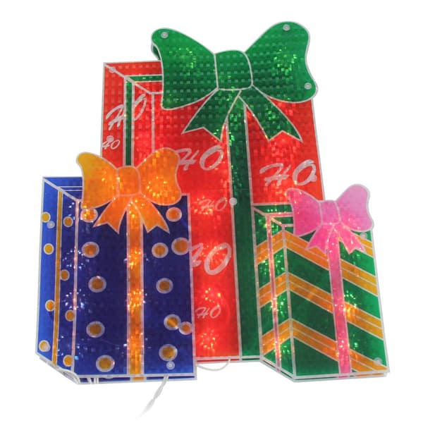 Northlight Seasonal 17in. Christmas Presents Window Silhouette - image 