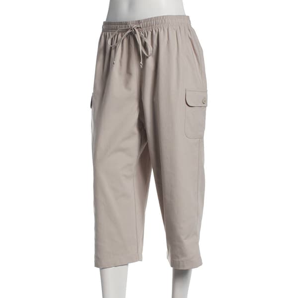 Plus Size Hasting & Smith Drawcord Tie Cargo Capris