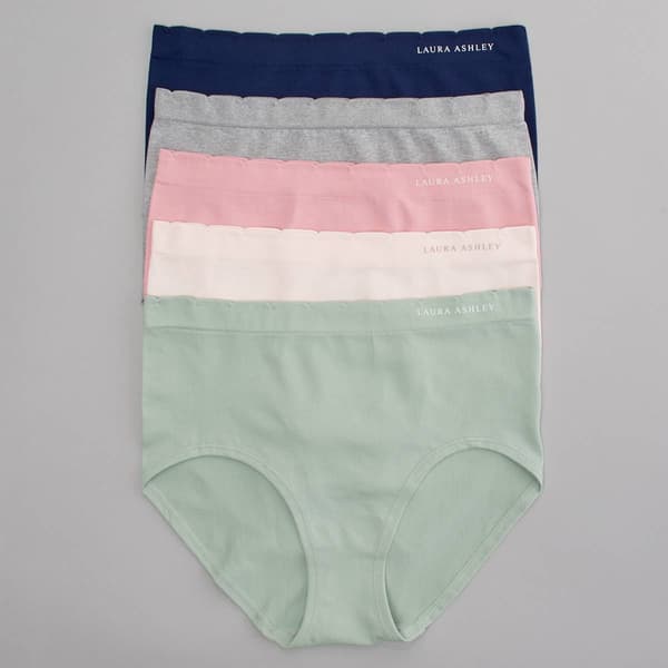 Womens Laura Ashley&#174; 5pk. Seamless Brief Panties - LS9443-5PKAW