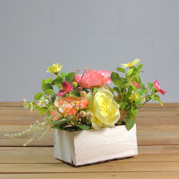 Northlight Seasonal Artificial Flowers and Greenery in a Planter - image 