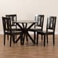 Baxton Studio Mare Dark Brown Finished Wood 5pc. Dining Set - image 8