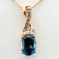 Le Vian Chocolatier(R) Deep Sea Blue Topaz(tm) Diamond Pendant - image 1