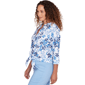 Womens Hearts of Palm Smooth Sailing 3/4 Sleeve Floral Blouse - image 4