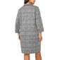 Plus Size MSK 3/4 Sleeve Plaid Grommet Pocket Shift Dress - image 2
