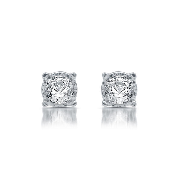 Diamond Classics&#40;tm&#41; 10kt. White Gold 1/4ctw. Stud Earrings - image 