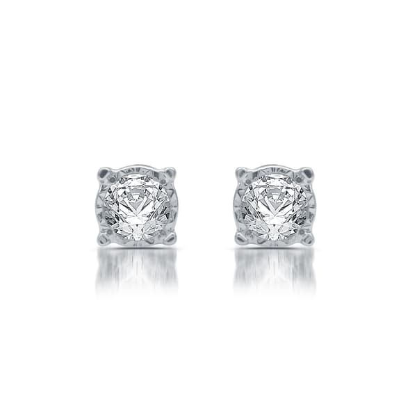 Diamond Classics&#40;tm&#41; 10kt. White Gold 1/4ctw. Stud Earrings - image 