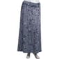 Plus Size NY Collection Navy Tropical Dot O-Ring Maxi Skirt - image 1