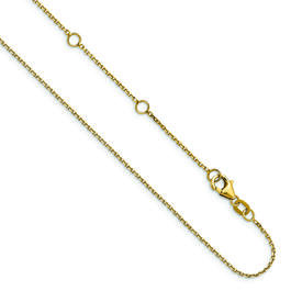 Gold Classics&#40;tm&#41; Yellow Gold Adjustable Chain Necklace