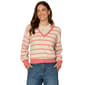 Womens Democracy Long Sleeve Halter Neck Cut-Out Stripe Sweater - image 1