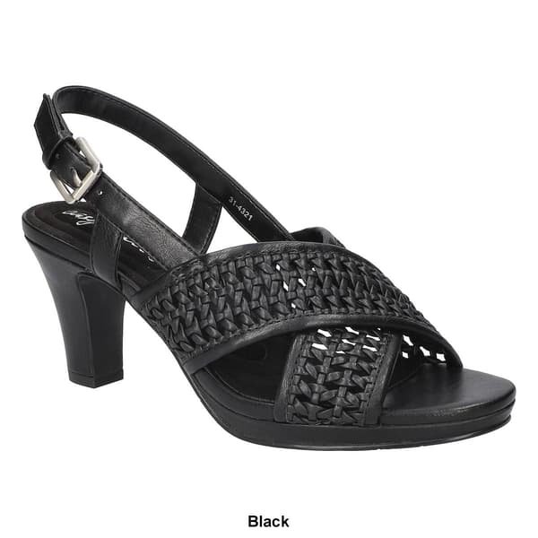 Womens Easy Street Sol Woven Slingback Heeled Dress Sandals