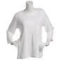 Petite Hasting & Smith 3/4 Sleeve Scallop Neck Tee - image 1