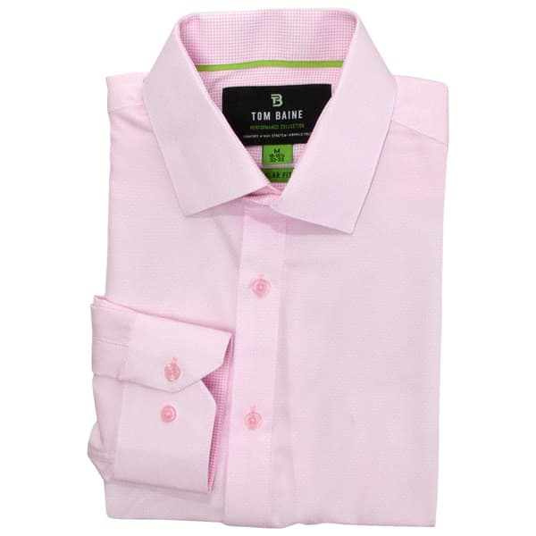 Mens Tom Baine Regular Fit Performance Dress Shirt - Pink Circles - image 