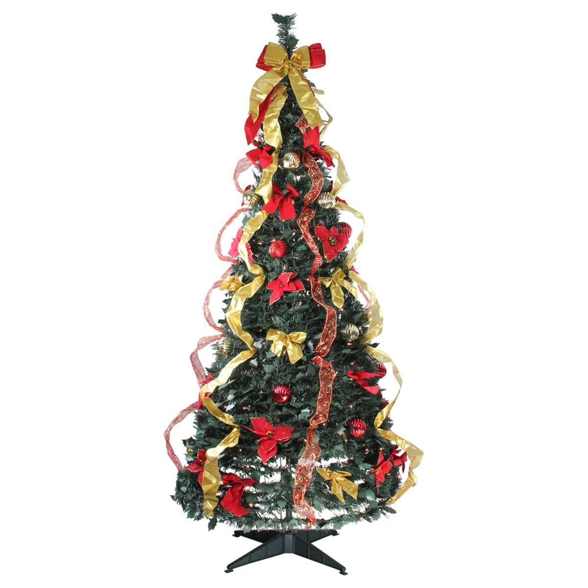 Northlight 6ft. Gold and Red Pop-Up Artificial Christmas...