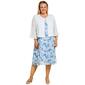 Plus Size Perceptions 2pc. Ruffle Sleeve Lace Jacket Dress - image 1