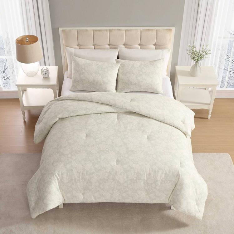 Laura Ashley Meredith Flannel Cotton Comforter Set