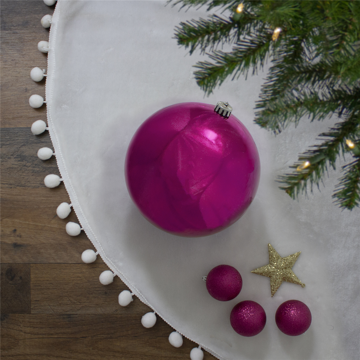 Northlight Magenta Shiny Shatterproof Christmas Ball Ornament