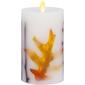 Luminara 3.5x6.5 Fall Leaves & Twigs Pillar Candle - image 1