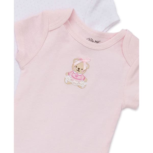 Baby Girl &#40;NB-9M&#41; Little Me 3pk. Sweet Bear Bodysuits