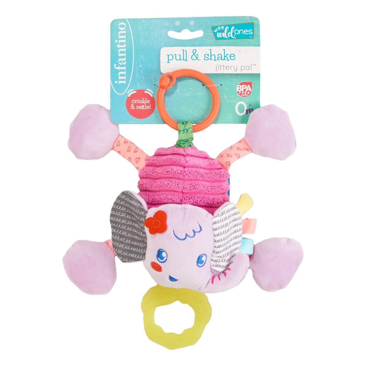 Infantino® Elephant Pull & Shake Jittery Pal