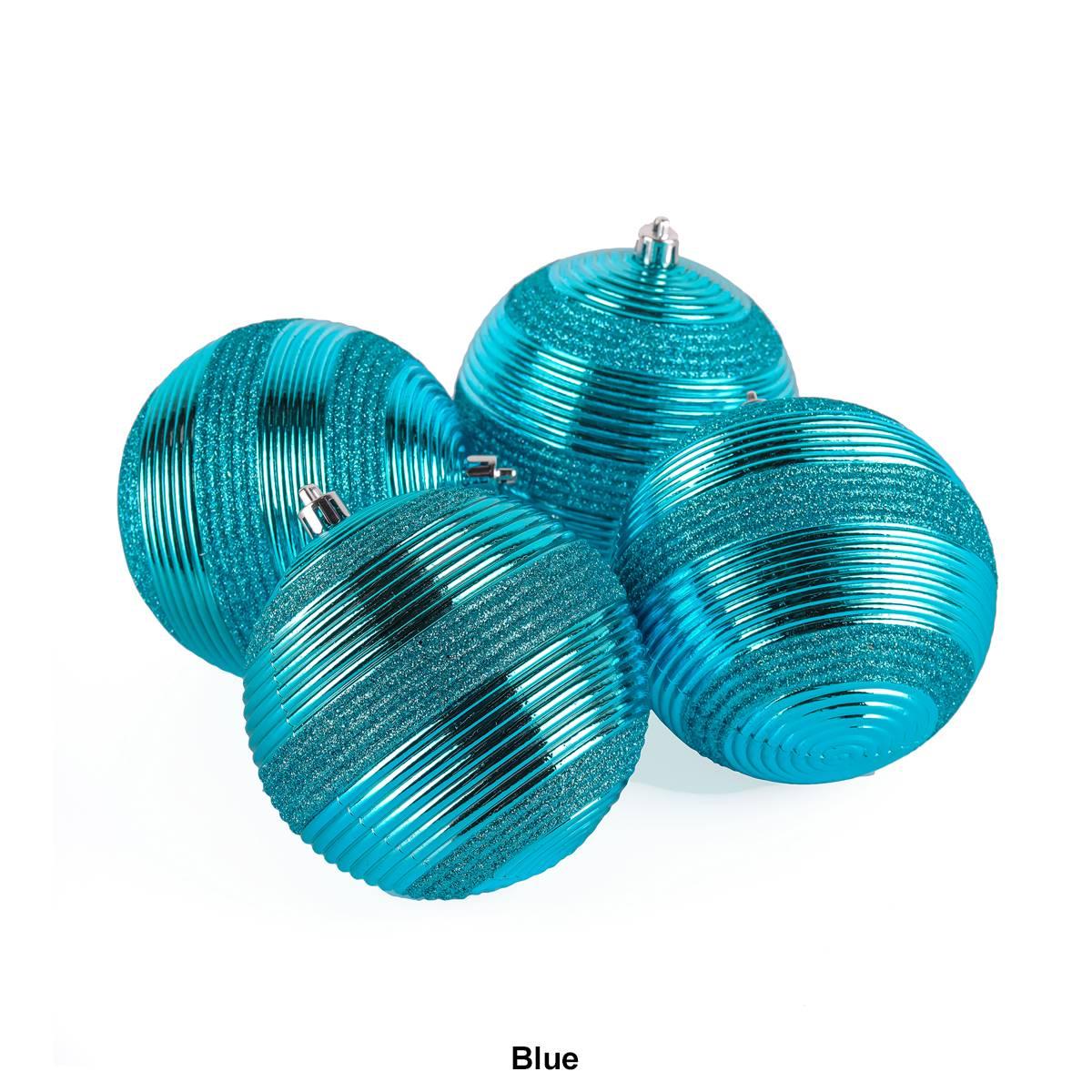 National Tree 4.5in. Shatterproof Bauble Ornaments - Set of 4