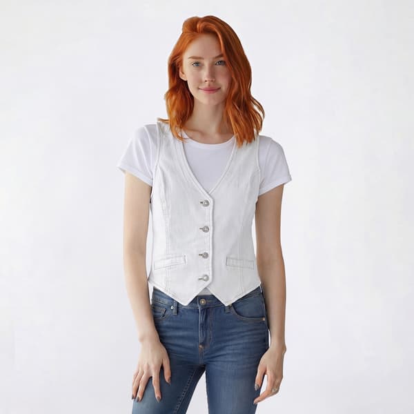Juniors Love Tree Denim Vest
