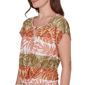 Petite Hearts of Palm Tropical Twist Tropical Tie Hem Blouse - image 5