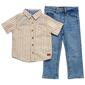 Toddler Boy 7 For All Mankind&#40;R&#41; Stripe Button Top & Jeans Set - image 1