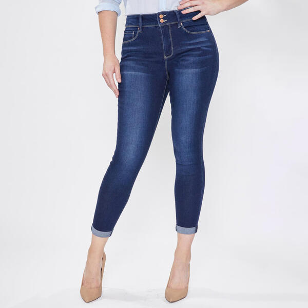 Womens Royalty No Muffin Two Button Roll Cuff Ankle Jeans - image 
