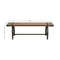 9th & Pike® Industrial Black Metal & Brown Wood Bench - image 4