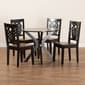 Baxton Studio Liese 2-Tone Dark Brown Finish Wood 5pc. Dining Set - image 8
