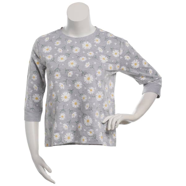 Womens Bonnie Evans French Terry Daisies & Hearts Sweater