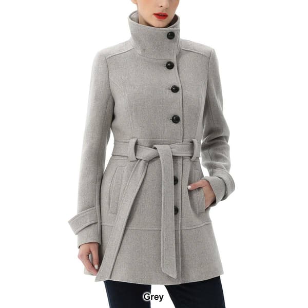 Womens BGSD Wool Belted Walking Coat