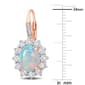 Sophia B Rose Gold Plated Ethiopian Opal Drop Earrings - image 5