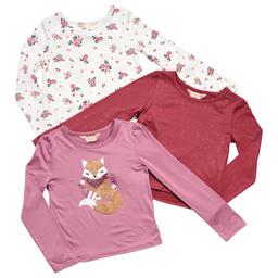 Girls (4-6x) BTween(R) 3pk. Fox/Speckled/Floral Long Sleeve Tops