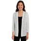 Womens Kasper Long Sleeve Open Textured Slub Cardigan - image 1