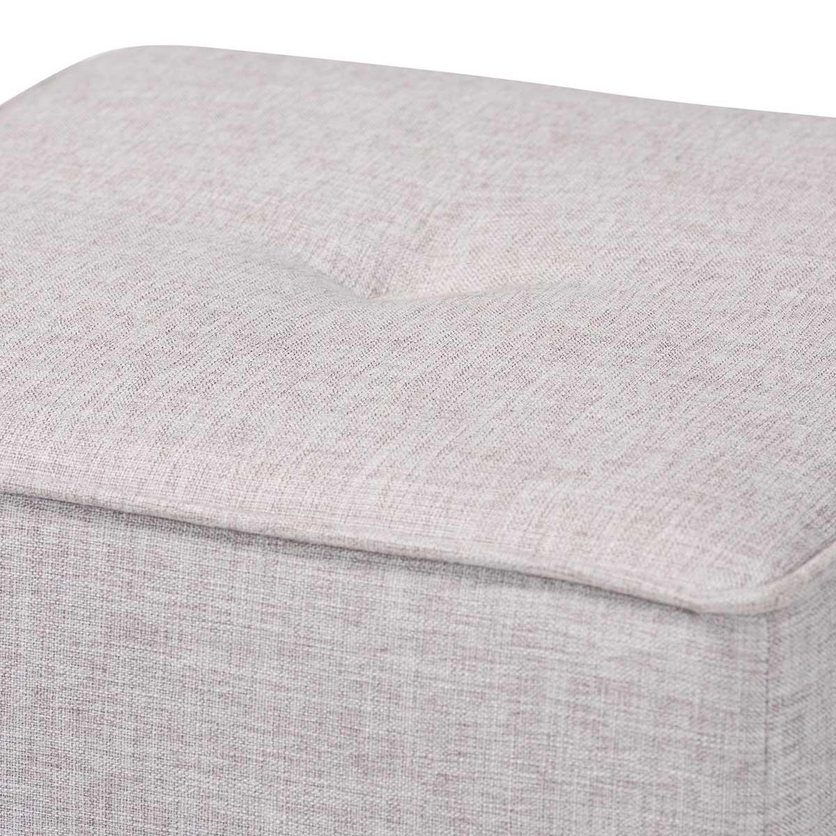 Baxton Studio Corinne Upholstered Ottoman