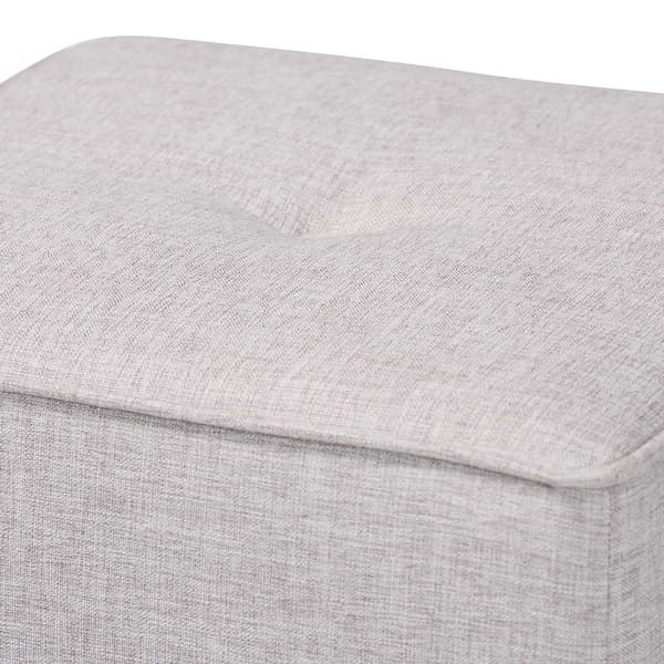 Baxton Studio Corinne Upholstered Ottoman