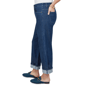 Plus Size Ruby Rd. Game of Luxe Pinstripe Wide Cuff Jeans - image 4