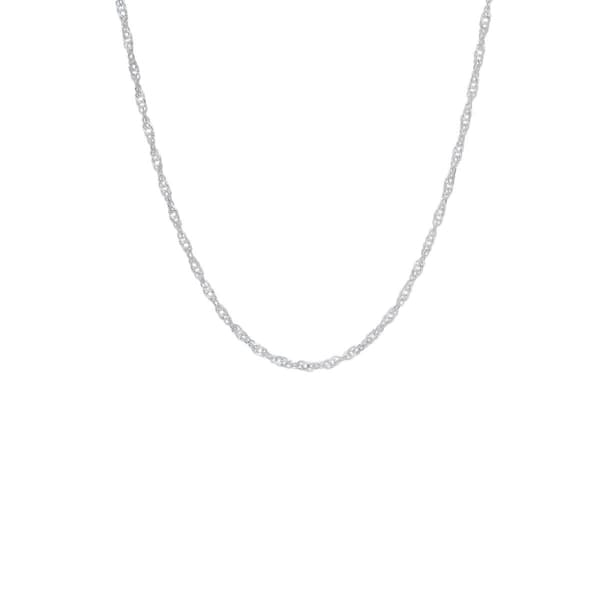 Sterling Silver Singapore 18in. Chain Necklace - image 