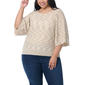 Plus Size Gloria Vanderbilt Amora Batwing Space Dye Sweater - image 1