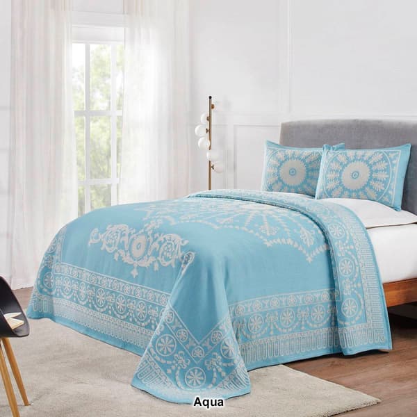 Superior Traditional Medallion Jacquard Bedspread Set