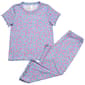 Petite Jessica Simpson Short Sleeve Ribbed Roses Pajama Set - image 2