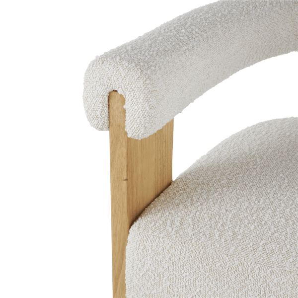 9th & Pike® Contemporary Cream Polyester Accent Chair