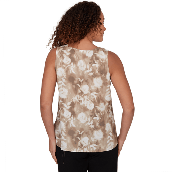 Womens Emaline Verde Grove II Sleeveless Keyhole Neck Blouse