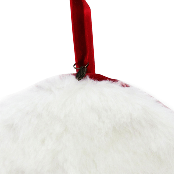 Allstate "Merry Christmas" Faux Fur Christmas Disc Ornament