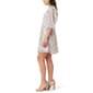 Juniors Wallflower 3/4 Sleeve Pleat Chiffon Dress- Pristine - image 4