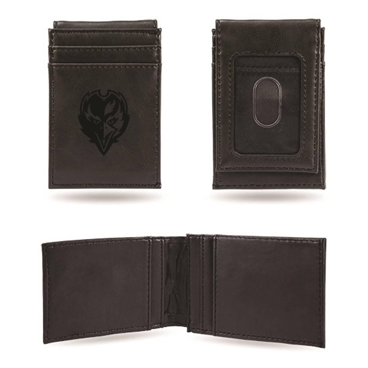 Mens NFL Baltimore Ravens Faux Leather Front Pocket Wallet
