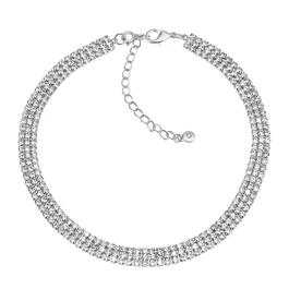 Roman Silver-Tone 3 Layer Cup Chain Necklace