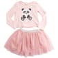 Girls &#40;4-6x&#41; BTween&#40;R&#41; Long Sleeve Panda Top & Glitter Skort Set - image 1